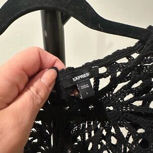 Express Elegant Black Lace Top